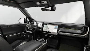 2022 R1T Black Mountain driver seat view
