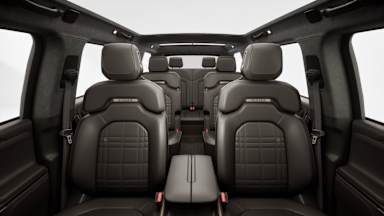 2027 R1S Black Mountain Signature back seats view