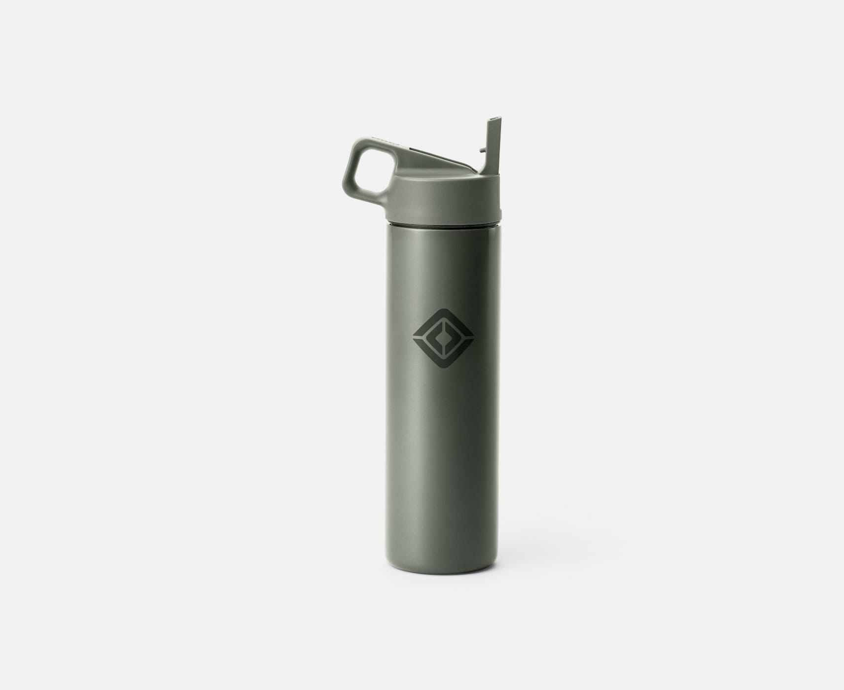 Evolve by Gaiam 20 oz Clear, Blue and Silver Stainless Steel Water Bottle  with Wide Mouth and Screw Cap - DroneUp Delivery