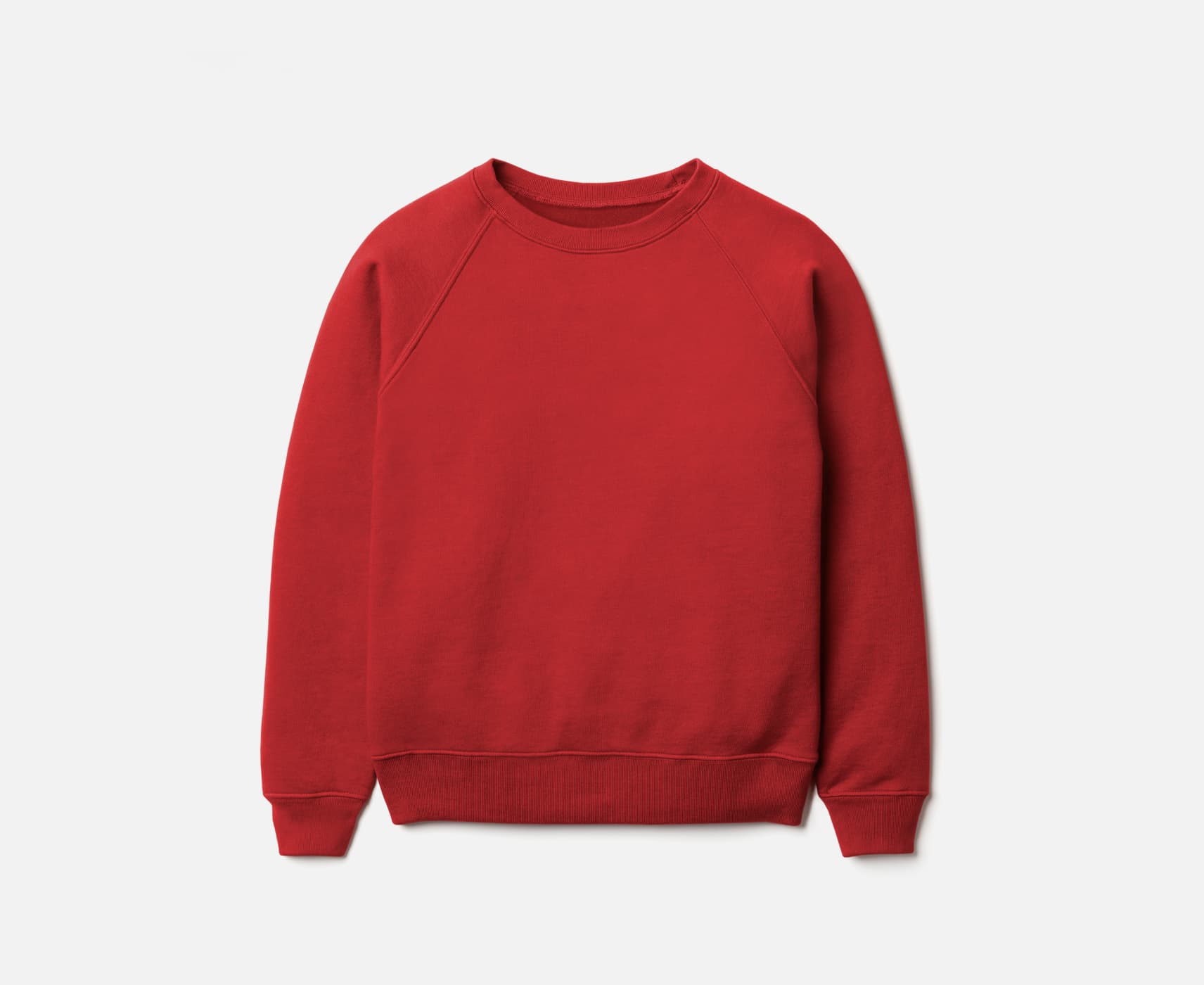 Primary Red Organic Cotton Crewneck Sweatshirt